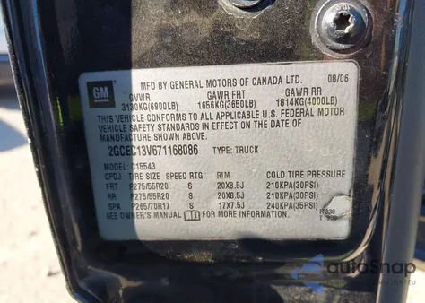 2007 Chevrolet Silverado 1500 Classic Ls z USA, uszkodzony, nr VIN 2GCEC13V671168086